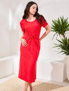 Super Flattering Maxi Dress With Front Twist | D233