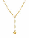Heart Drop Lariat Necklace