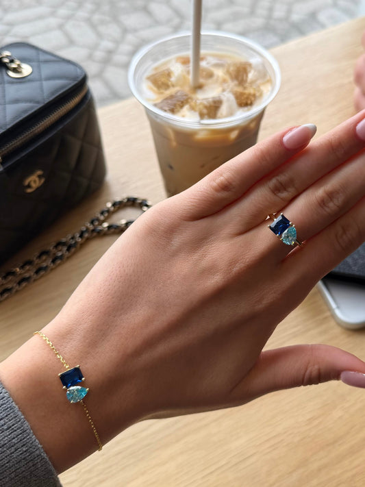 Double Belle Birthstone Bracelet