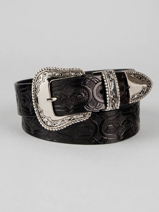 Embossed Leather Western Belt | BLT127