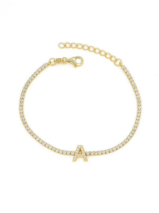Initial Tennis Bracelet