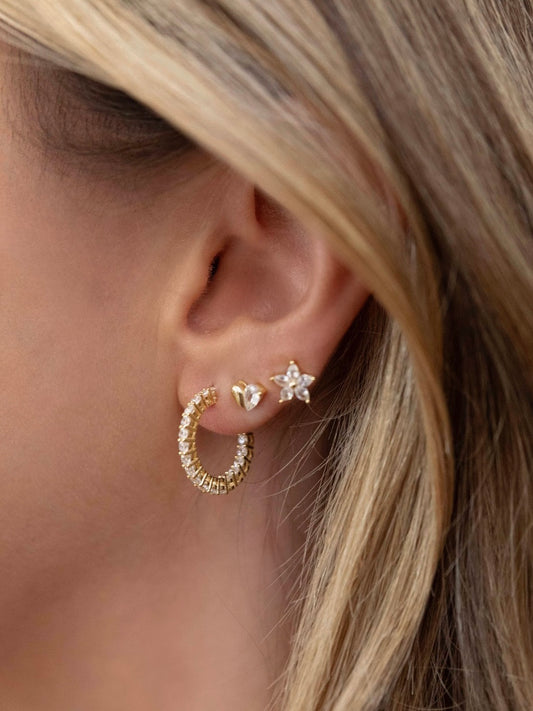 Star Flower Stud CZ Studs
