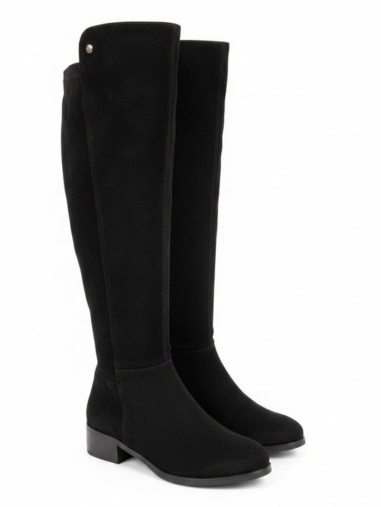 Black Faux Suede Tall Boot | BT202