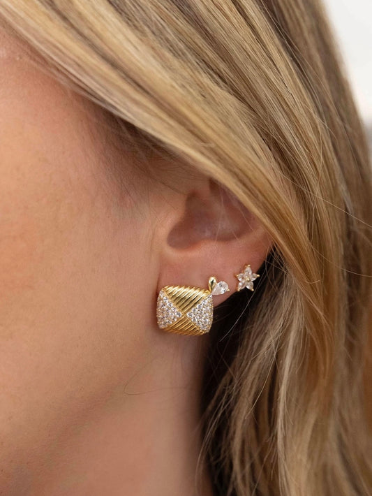 It Girl Knot CZ Earring
