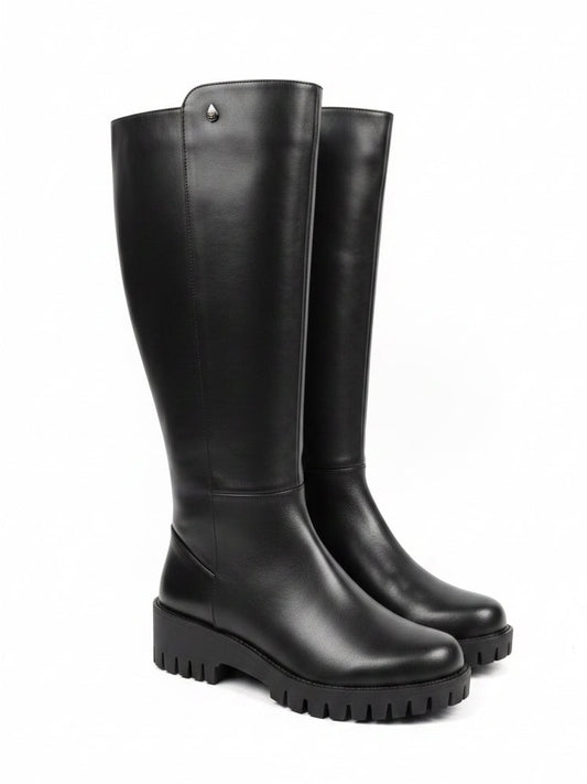 Faux Leather With Expandable Zipper Boot | BT203