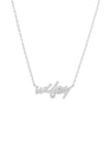 Wifey Cz Script Necklace
