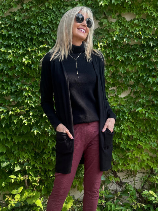 Feel Like Cashmere Cardi With Pockets | C202