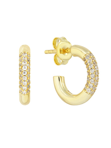 Pave Princess Hoops