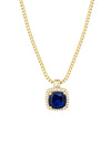 Belle Birthstone CZ Necklace | Gold