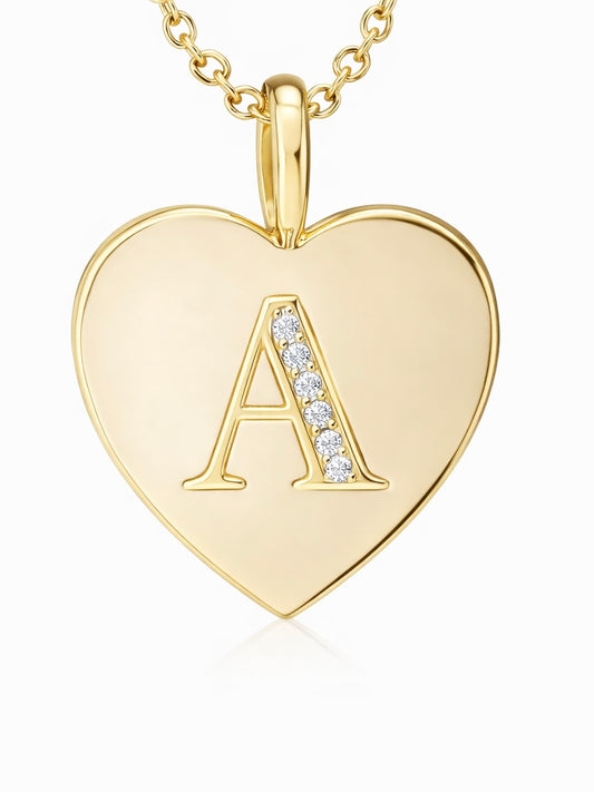 Heart Initial Pendant