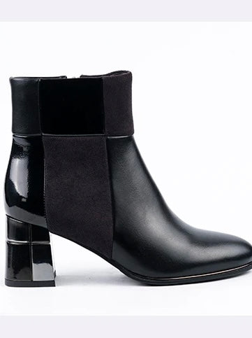 Faux Leather & Suede Booties | BT209