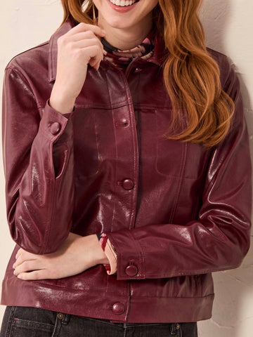 Faux Leather Cool Girl Jacket | JK242