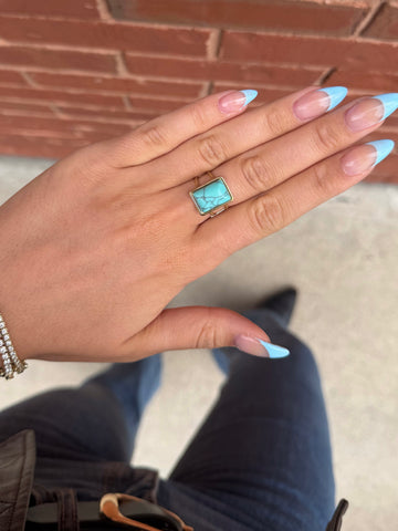 Azure Adjustable Ring
