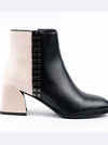 Two-Tone Studded Detail Booties | BT211