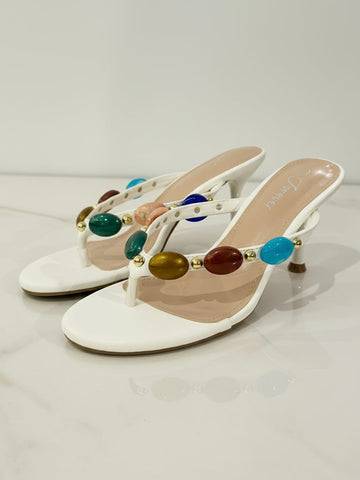 Bohemian Vibes Jewelled Kitten Heel | SA206