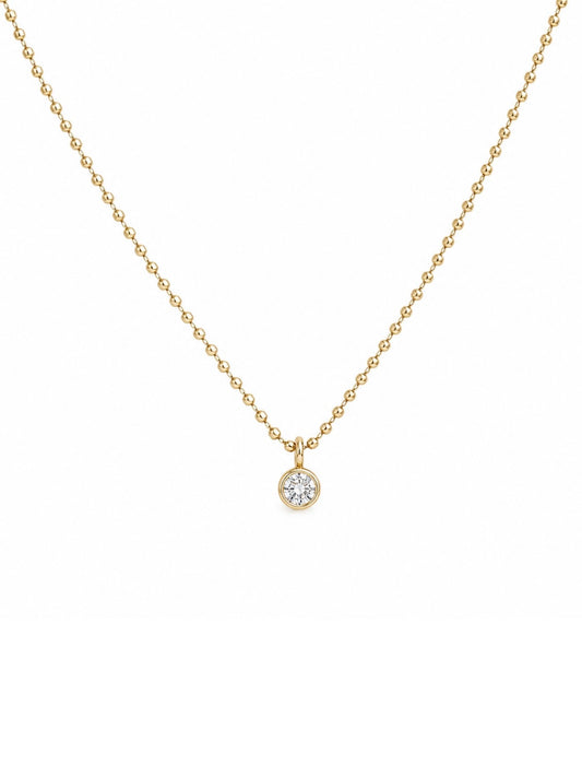 CZ Ball Bead Necklace