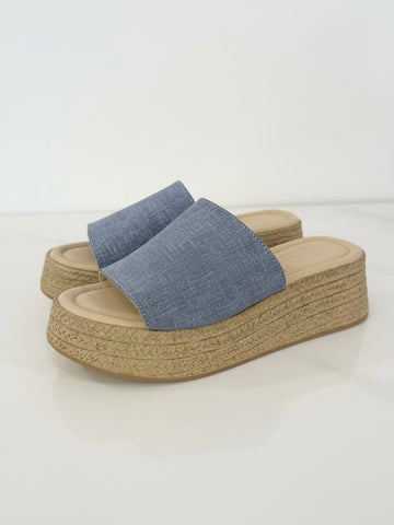 Trendy Denim Wedge Sandal | SA219