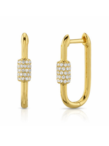 Belle Pavé Carabiner Earrings | E109