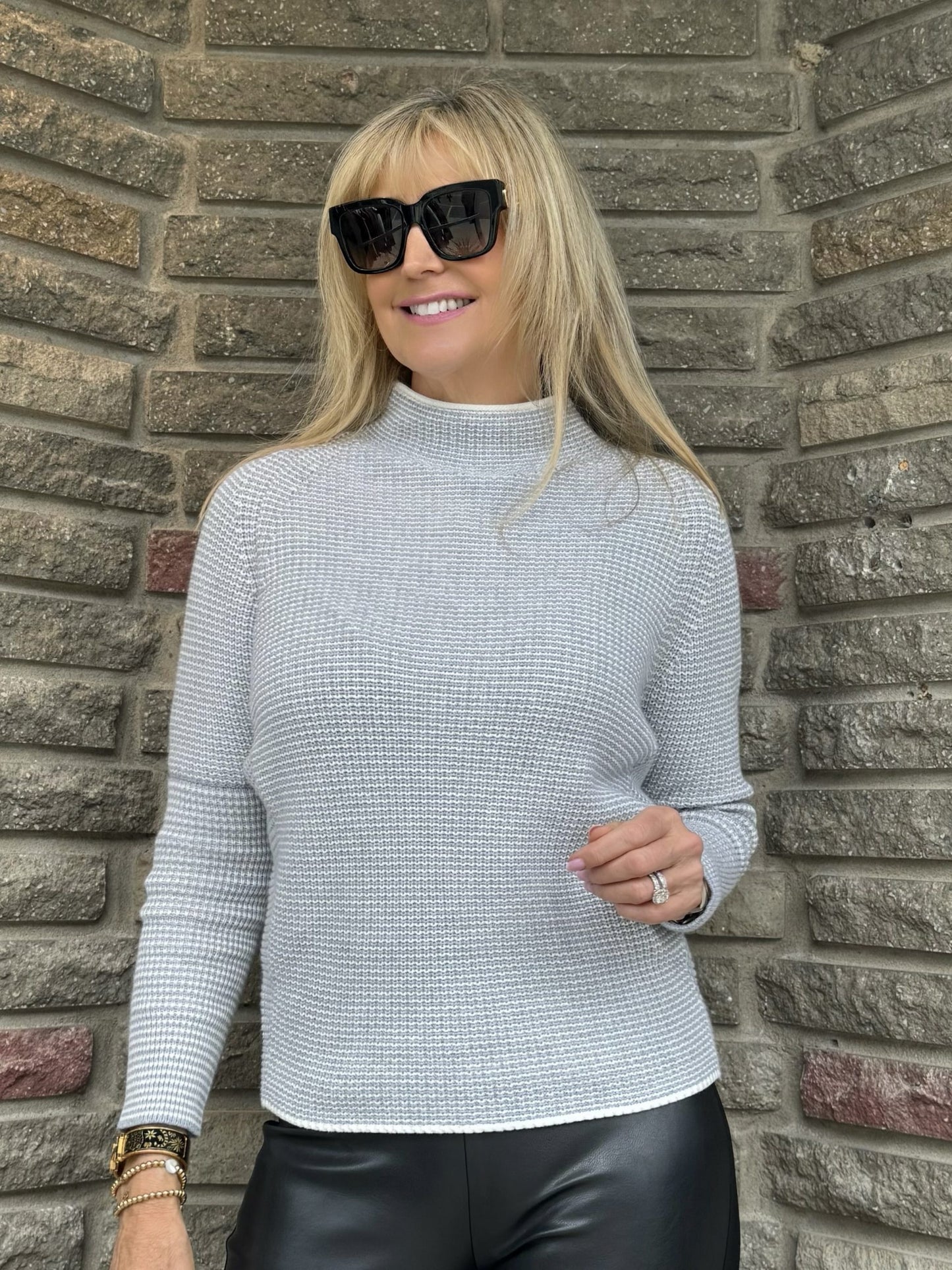 Pull à col montant Mandy Melange | T644