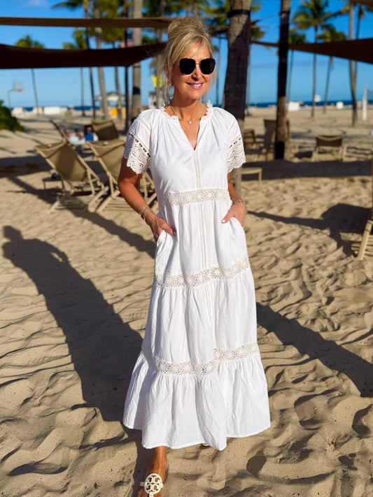 Boho Vibes Maxi Dress With Pockets | D219