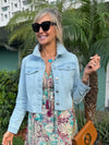 Denim Jacket With Back Pleats | JK240