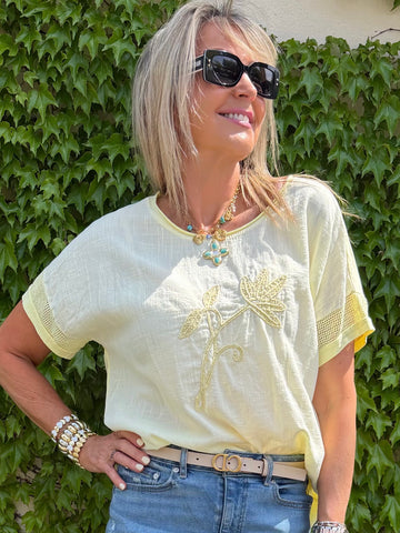 Bella Floral Italian Top | T343