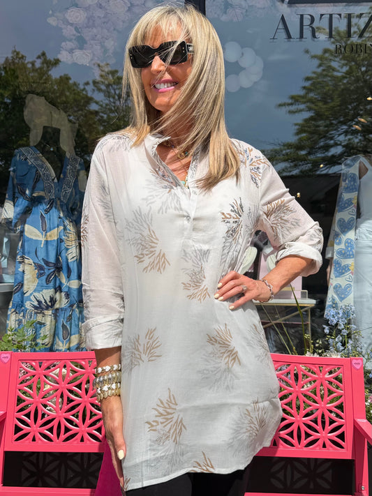 100% Cotton Sequence Cover-Up/Tunic | T242