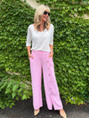 Stunning Italian Pant With Full Length Button Detail | PA271