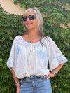 100% Cotton Wear It 2-Ways Feminine Top | T347