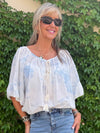 100% Cotton Wear It 2-Ways Feminine Top | T347