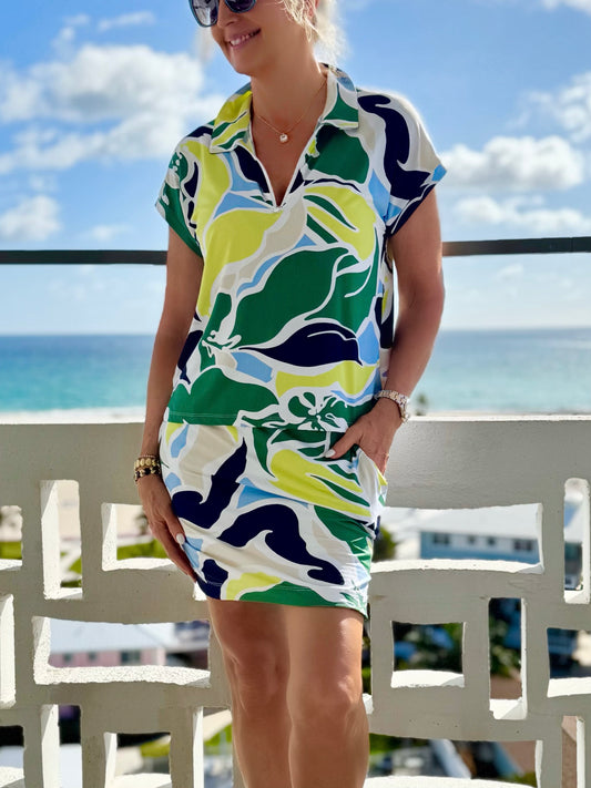 Pull-On Skort With Rounded Hem | SK221