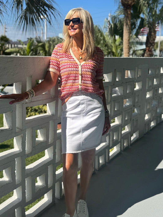 Pull-On Stretch Denim Skirt | SK220