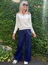 Wide Leg Pant With Removable Charm | JN223