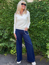Wide Leg Pant With Removable Charm | JN223