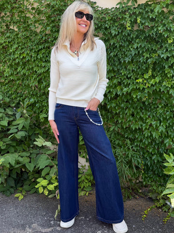 Wide Leg Pant With Removable Charm | JN223