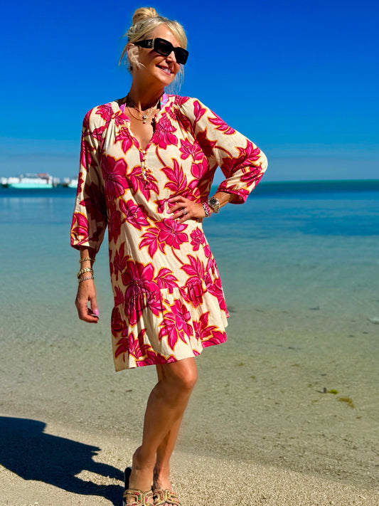 Palm Beach 3/4 Sleeve Dress | D223
