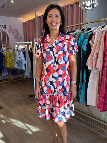 Spring Vibes Dress With Button Detail | D235