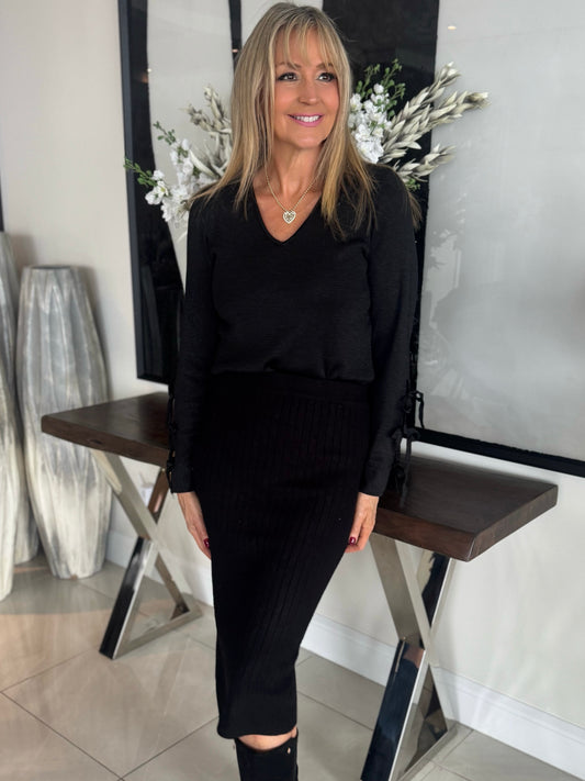 Must-have Knit Pull On Pencil Skirt | SK203