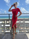 Super Flattering Maxi Dress With Front Twist | D233