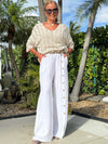 Stunning Italian Pant With Full Length Button Detail | PA271