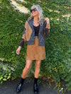 Faux Suede A-line Skirt | SK229