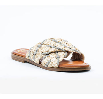 Pretty In Shimmer Braided Sandal | SA631