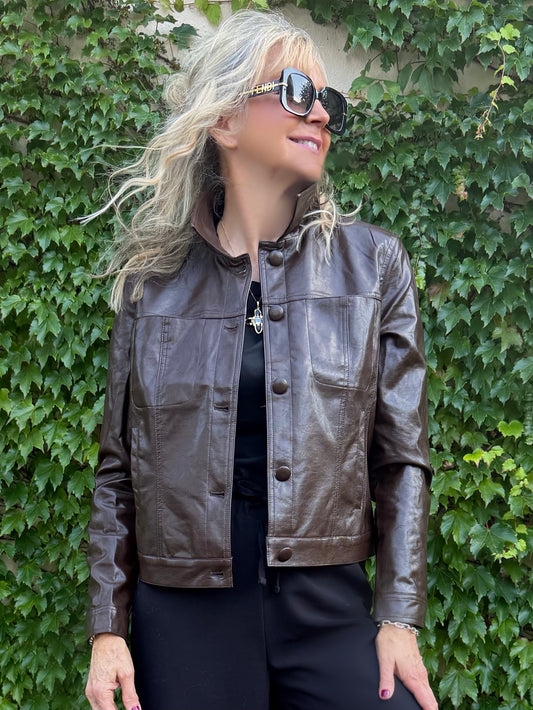 Faux Leather Cool Girl Jacket | JK242