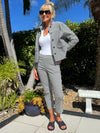 Gingham Pull-On Capri Pant | PA254