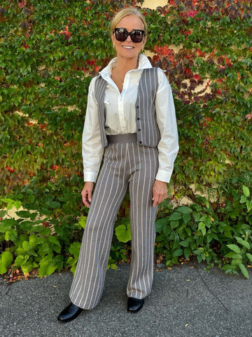 Flattering Striped Pull-On Pant | PA236