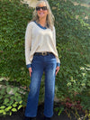 Rhinestone Side Detail Slimming Jean | JN224