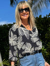 Palm Spring Button Up Blouse | T294