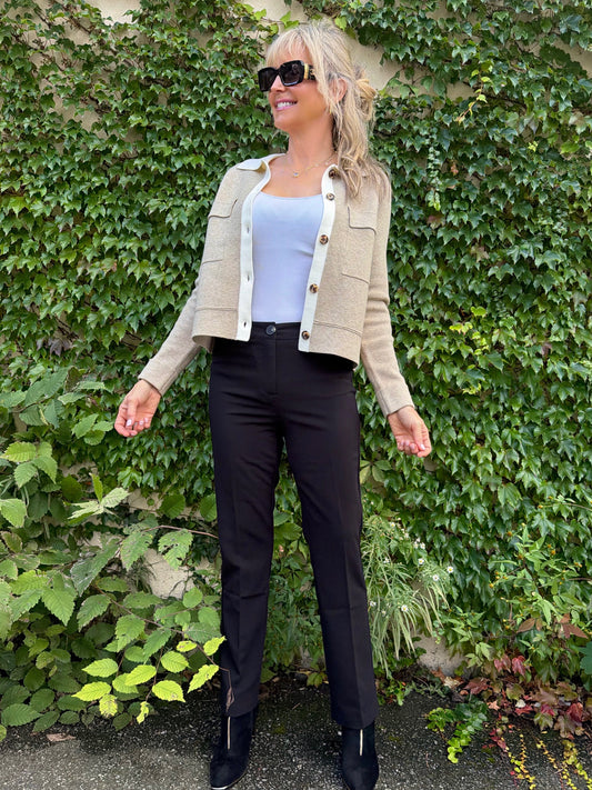 Luxury Twill Straight Leg Tailored Pants | PA287
