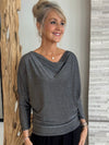 Italian Sparkle Dolman Sleeve Top | T268