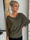 Italian Sparkle Dolman Sleeve Top | T268